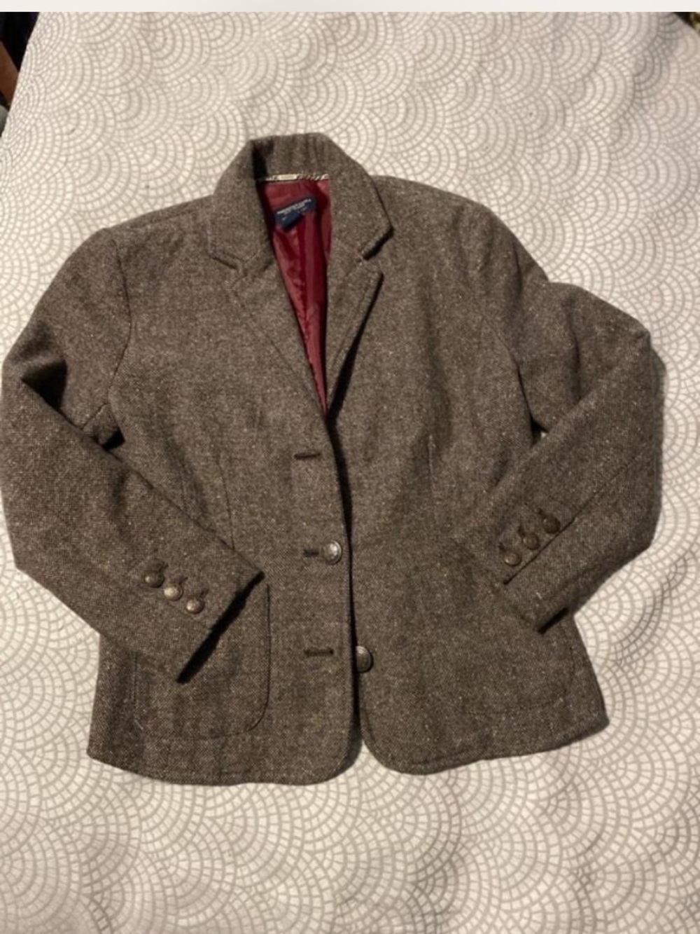 American Eagle Outfitters Brown Tweed Blazer Jacket Sz S